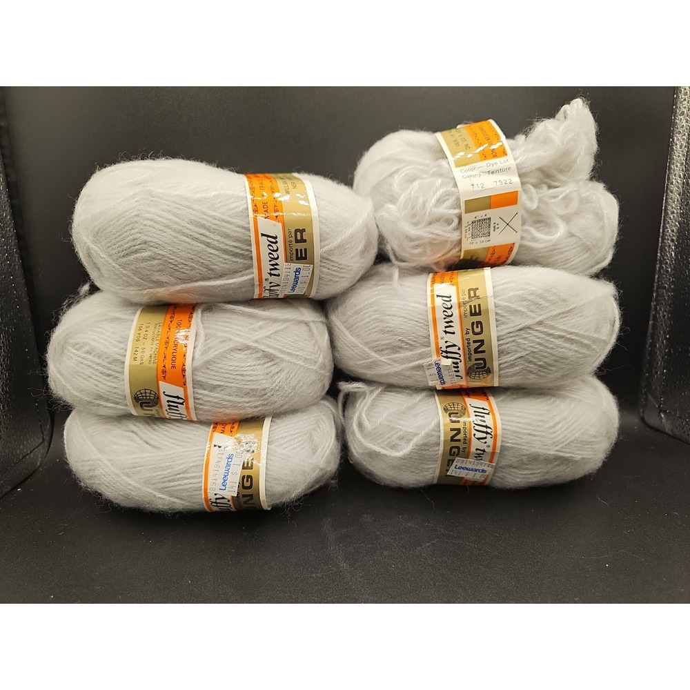 "Vintage William Unger Yarn, Made in France, Color 712, Light Gray,...